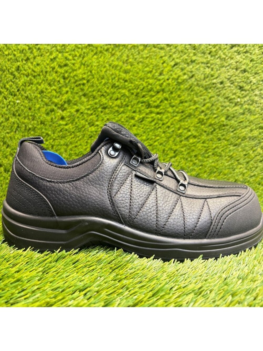 Orthofeet Dolomite Men Size 9.5 4E Black Leather Composite Toe Safety Work Shoes